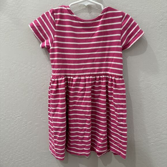 Hanna Andersson Pink Peony Stripe Jersey Dress - Picture 6 of 7